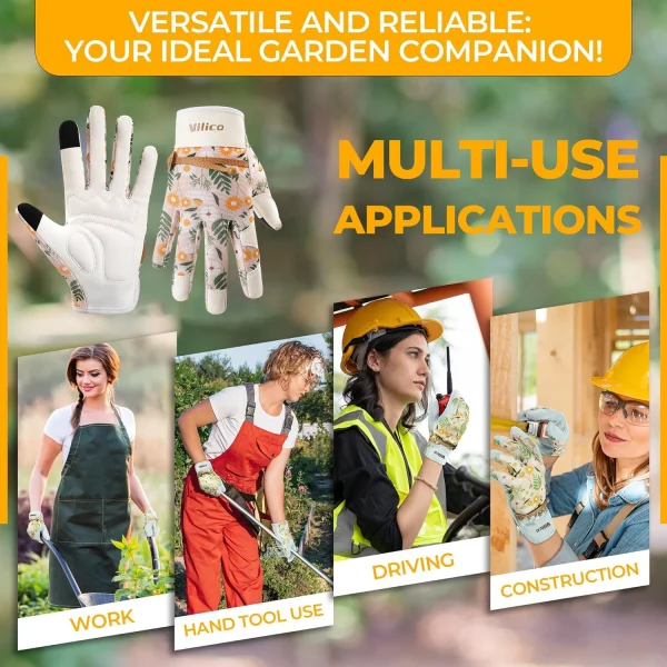 Gardening Gloves - Thorn Proof - Floral Design 5