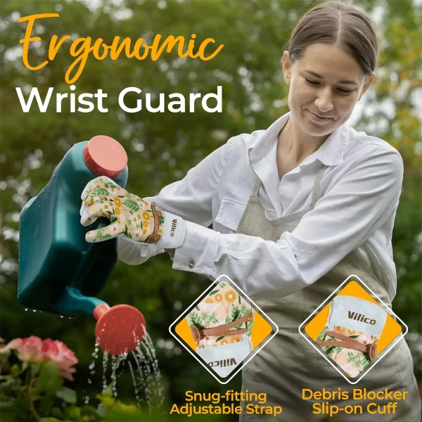 Gardening Gloves - Thorn Proof - Floral Design 4