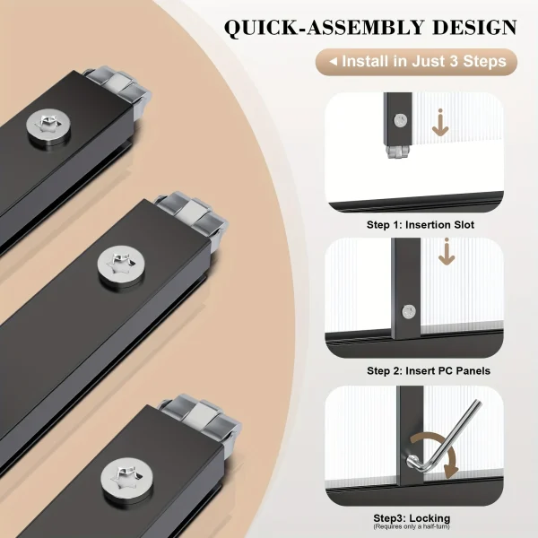 Greenhouse Aluminum Polycarbonate - Multiple Sizes 4