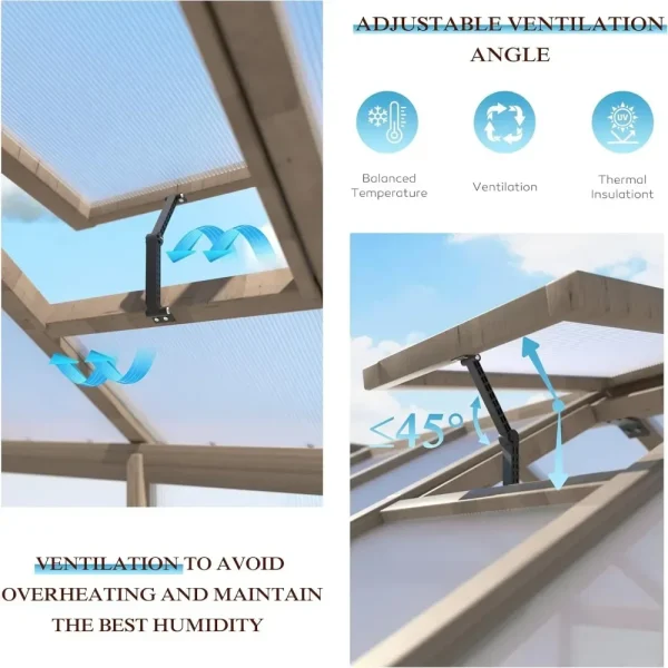 8x16ft Greenhouse - Wood And Polycarbonate 2