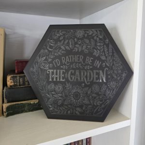 The Midnight Botanical Hexagon | Heavy-Duty Porcelain Garden Trivet | Free Shipping